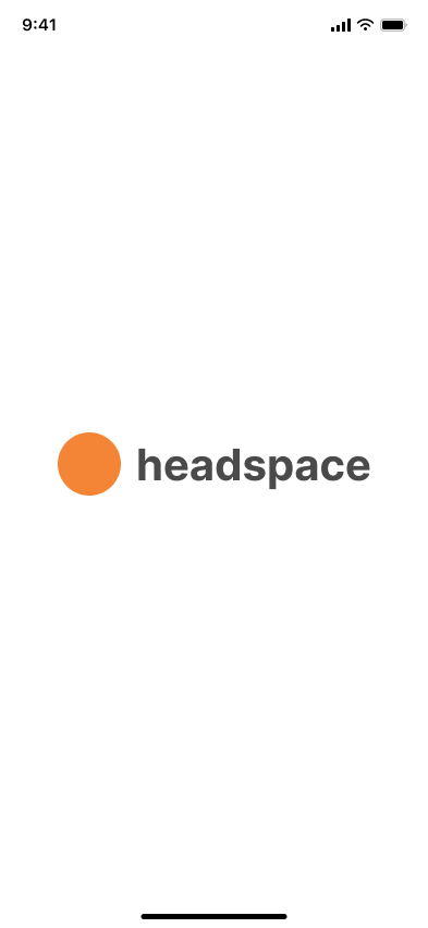 Onboarding and paywall — step 1, Headspace (iOS sample screen)