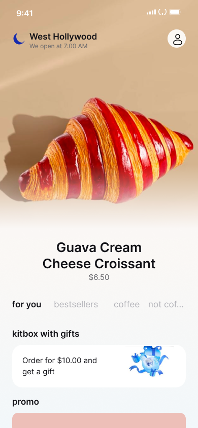Phone sign-in and profile setup — step 1, Drinkit (iOS sample screen)