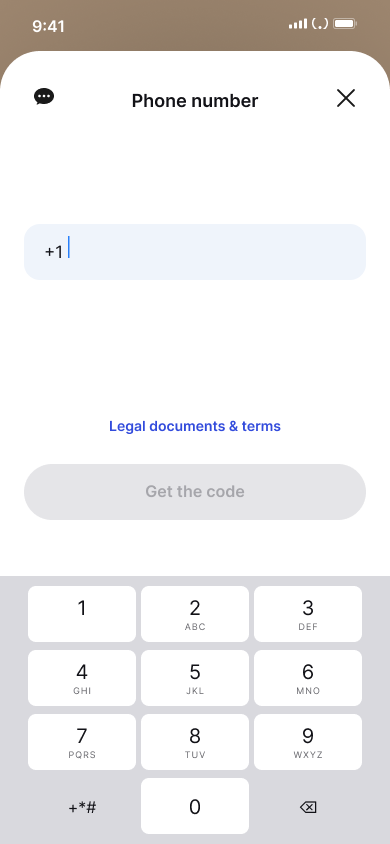Phone sign-in and profile setup — step 2, Drinkit (iOS sample screen)