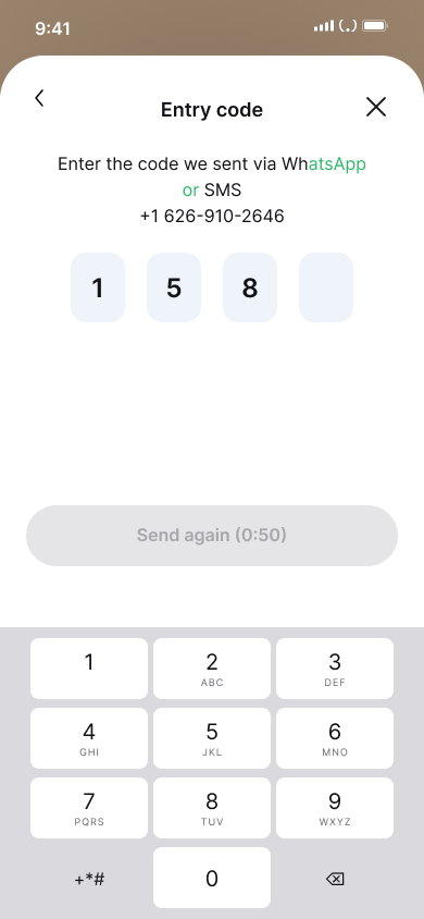 Phone sign-in and profile setup — step 5, Drinkit (iOS sample screen)