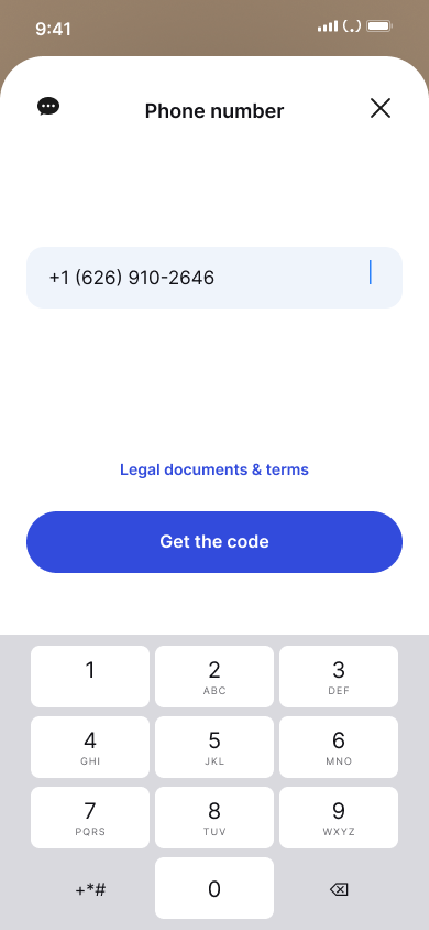 Phone sign-in and profile setup — step 3, Drinkit (iOS sample screen)