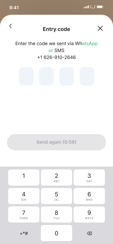 Phone sign-in and profile setup — step 4, Drinkit (iOS sample screen)