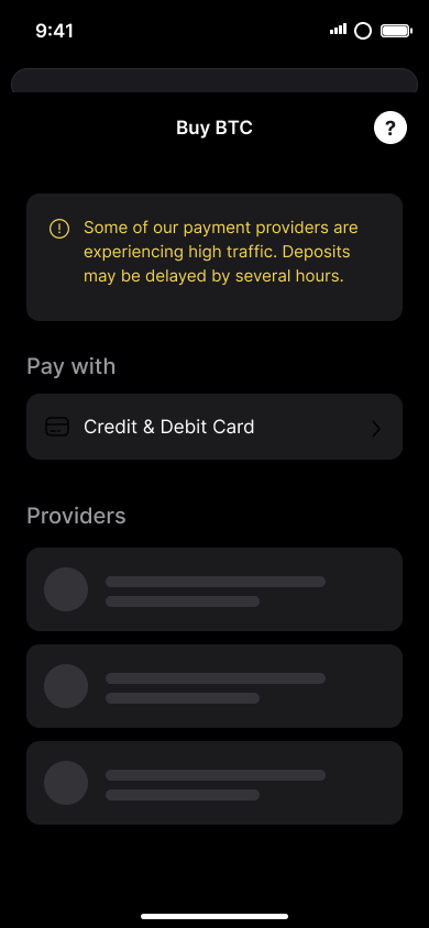 Buy crypto — step 6, Phantom (iOS sample screen)