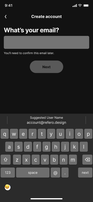 Sign up and pick artists — step 2, Spotify (iOS sample screen)