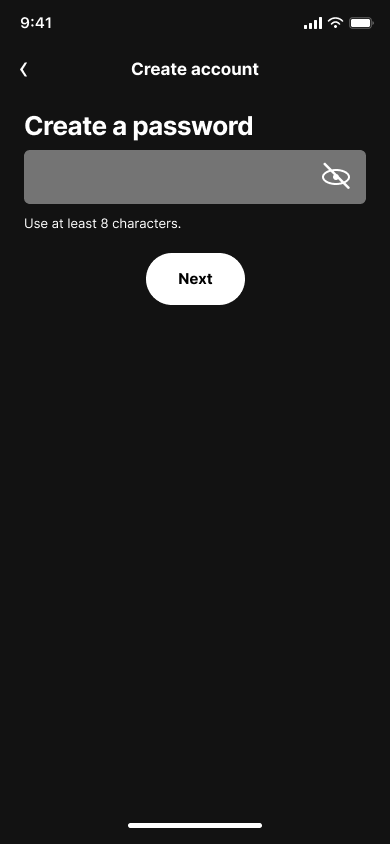 Sign up and pick artists — step 4, Spotify (iOS sample screen)