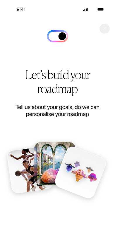Onboarding — step 1, Unloop (iOS sample screen)