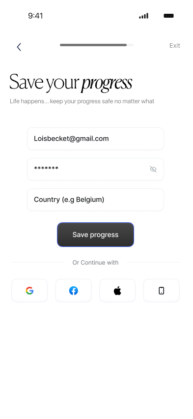 Onboarding — step 6, Unloop (iOS sample screen)