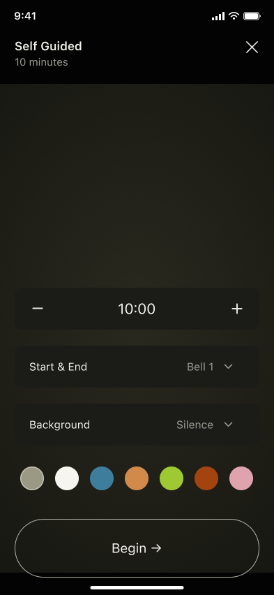 Select Session flow — step 5, Open (iOS sample screen)