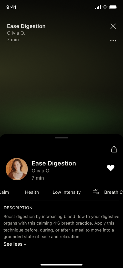 Select Session flow — step 3, Open (iOS sample screen)