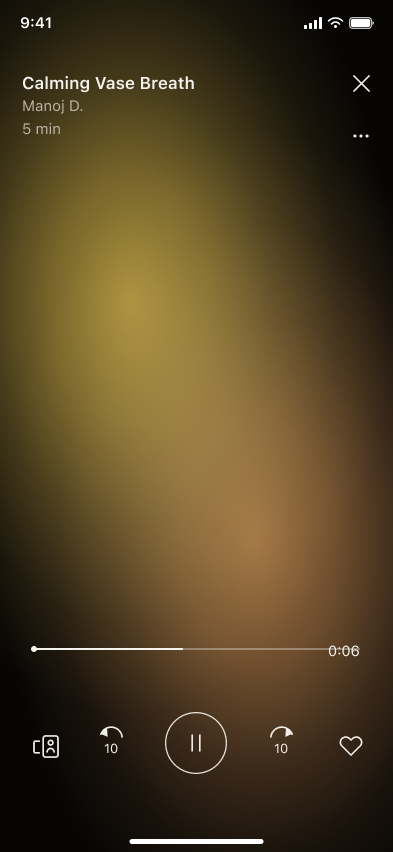 Select Session flow — step 4, Open (iOS sample screen)