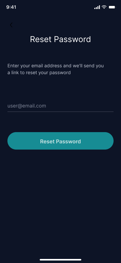 Sign up — step 3, Luminary (iOS sample screen)